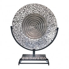 Minka Ambience Charger Plate in Silver and Black ABM1178